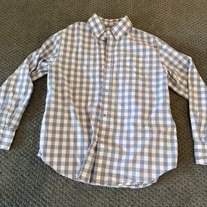 Crewcuts Boys Button-Down Shirt – Size 10 – Gray & White Gingham